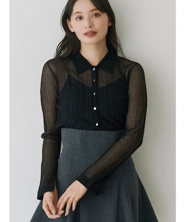 メタルボタンシアーリブポロニット