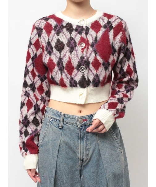 2WAYパターンショートカーデ