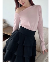 ワンショルネックTシャツ