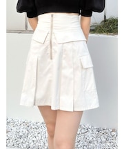 タフタコルセットミニスカパン