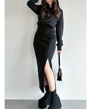 スウェットフーディワンピース