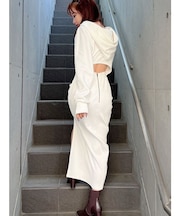 スウェットフーディワンピース