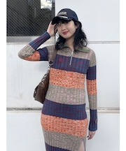 【jouetie×HTH】スリットニットワンピース【コラボ】