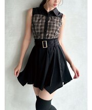 ランダムヘムラッフルミニスカート