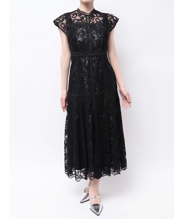 レースハイネックワンピース