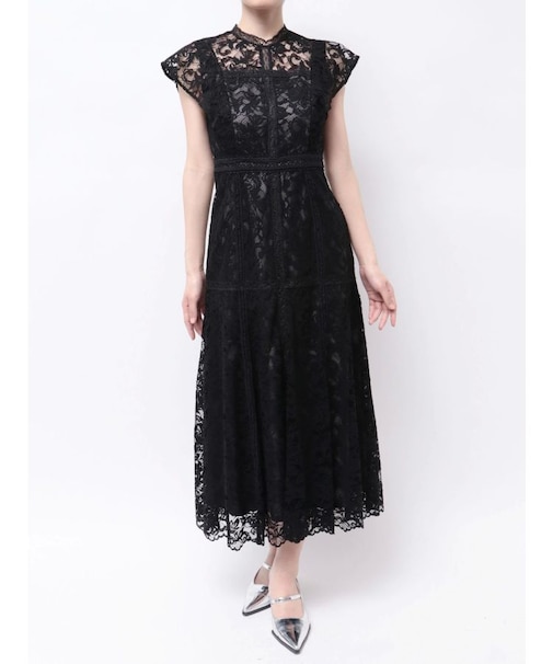 レースハイネックワンピース