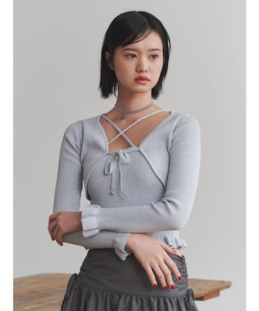 フリルニットアンサンブル