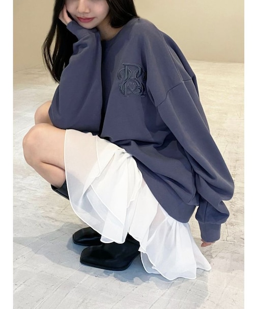 エンブロイダリースウェットトップス