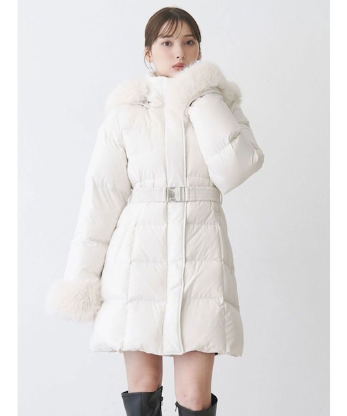 フェイクファー付きアライドロングダウン