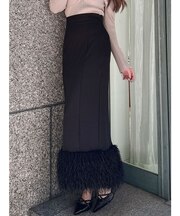 フェイクファーナロースカート
