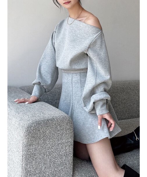 スウェットフレアミニスカート【セットアップ着用可能】