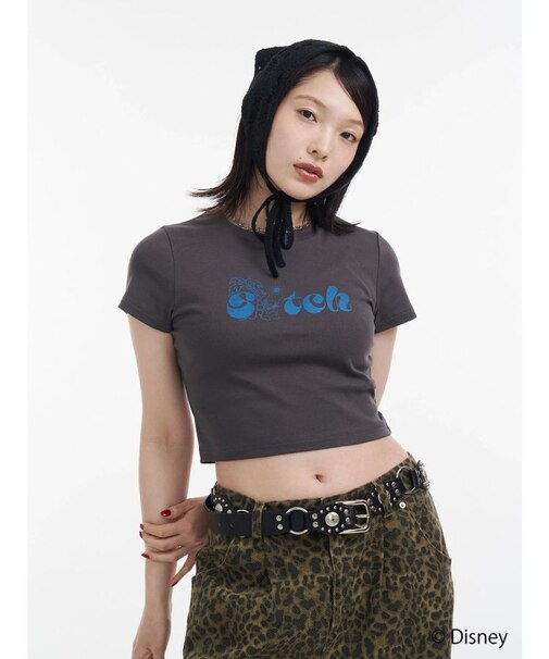 【Lilo&Stitch】ロゴフィットTシャツ