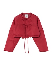 フロントリボンショートパッファブルゾン