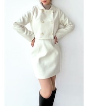 ダブルブレストショートコート【セットアップ着用可能】