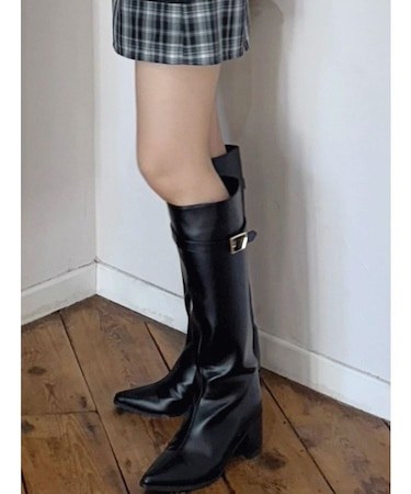 ベルテッドロングブーツ