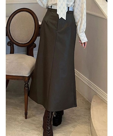 ウエストレイヤードナロースカート