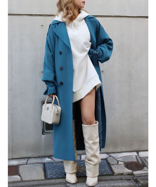 美品　sTyling/ スタイリング　トレンチコート　オーバーサイズ　定価5万 オーバーサイズトレンチコート｜マークスタイラーアウトレットの