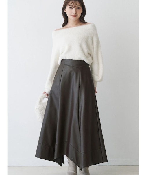 ハンカチヘムフレアスカート