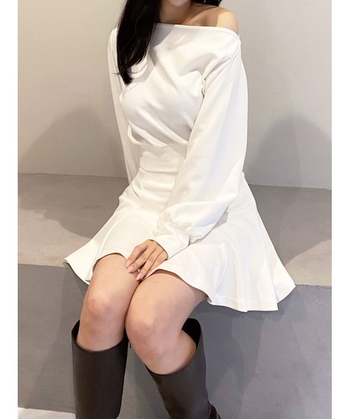 ワンショルスウェットトップス【セットアップ着用可能】