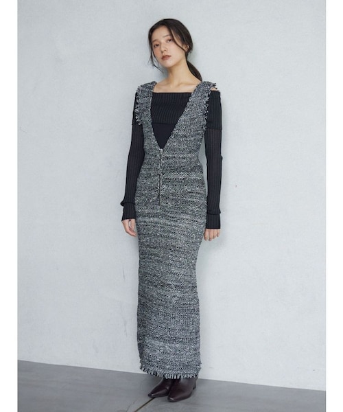 ワイズ　フリンジジャンパースカート ワイズ フリンジジャンパースカート ワイズ フリンジジャンパー