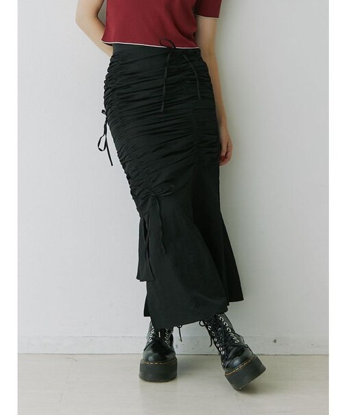 ギャザーマーメイドスカート