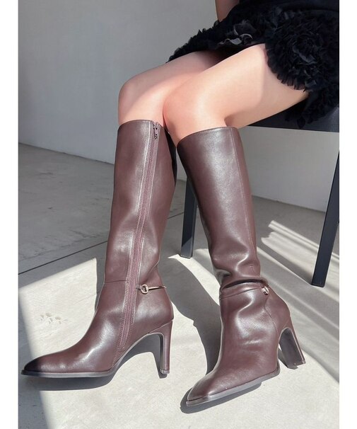 スクエアトゥロングブーツ