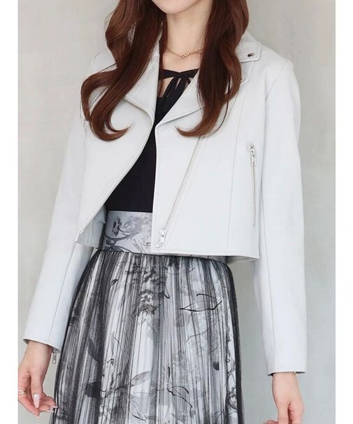 フェイクレザーコンパクトライダースジャケット