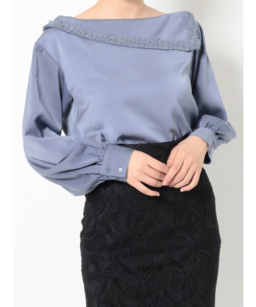 アシンメトリーカラーブラウス｜マークスタイラーアウトレットの