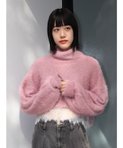 レースドッキングニット