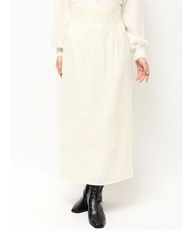 レースレイヤードナロースカート