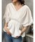 ギャザースリーブブラウス