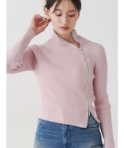【WEB限定カラーあり】ハイツイストアシメZIPニット
