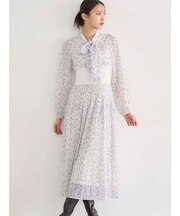 ウエストリブプリーツワンピース
