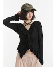 ラッフルフリルトップス