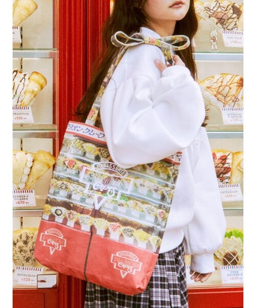 マリオンクレープコラボ】ショーウィンドウプリントトートBag｜マーク