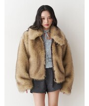 【WEB限定】ベルトミドルファーコート