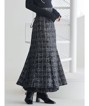 オリジナルツイードスソプリーツマーメイドスカート