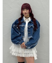 ワイドクロップドフリンジGジャン【セットアップ対応】