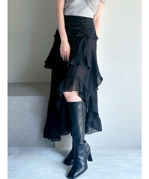 アシンメトリーイレヘムスカート