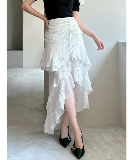 アシンメトリーイレヘムスカート