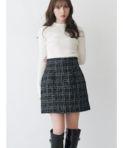 オリジナルツイード台形ミニスカート