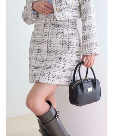 オリジナルツイード台形ミニスカート