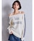 Seize the momentオフショルリボンニットトップス