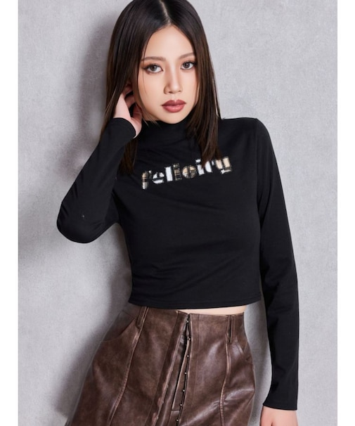 Felicity MIX material patchトップス