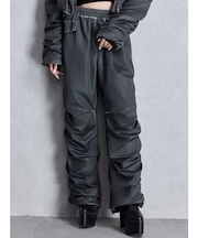 サイドギャザーpigment processedパンツ