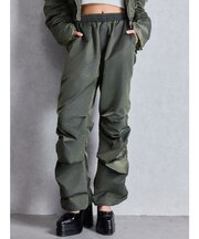 サイドギャザーpigment processedパンツ