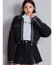 ラメツイードチェーンジャケット