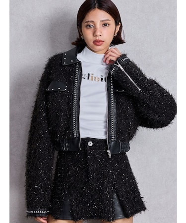 ラメツイードチェーンジャケット