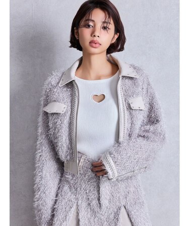 ラメツイードチェーンジャケット