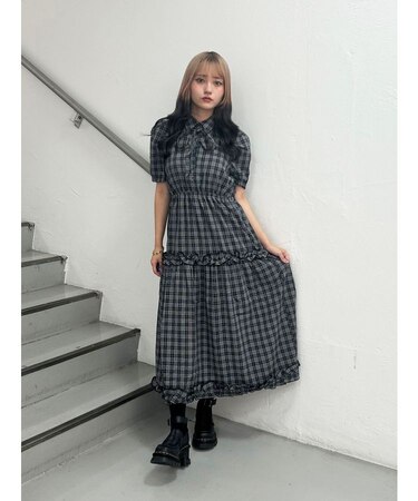 ヘムフリルシャツワンピース